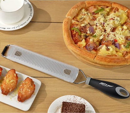 Lemon Zester, Hand-held Stainless Steel Food Grater,Pro Kitchen Tool for Cheese Parmesan Vegetable Ginger Garlic Nutmeg Citrus Lime Orange Chocolate Fruit - Fine Shredder