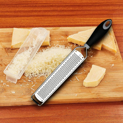 Lemon Zester, Hand-held Stainless Steel Food Grater,Pro Kitchen Tool for Cheese Parmesan Vegetable Ginger Garlic Nutmeg Citrus Lime Orange Chocolate Fruit - Fine Shredder