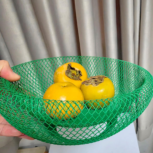 Nest Fruit Bowl with Drainer - Modern Home Decor, Creative Fruit Basket for Kitchen Counter, Dining Table, Living Room Coffee Table - Stylish Ins Aesthetic Storage & Display (Green)