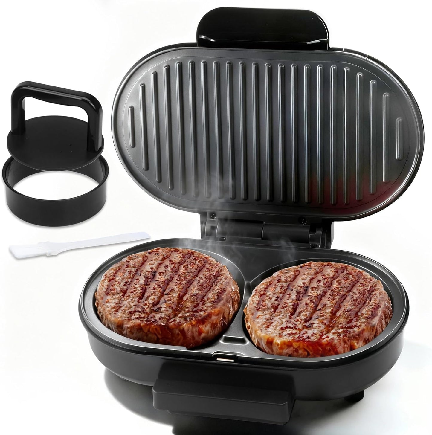 Electric Empanada Maker Machine with Press Mold, Large Dumpling Maker, Pierogi Maker Press Machine, Make 4 Psc of 6 Inches Large Empanadas, Jamaican Beef Patties,Calzones, Pocket Pies