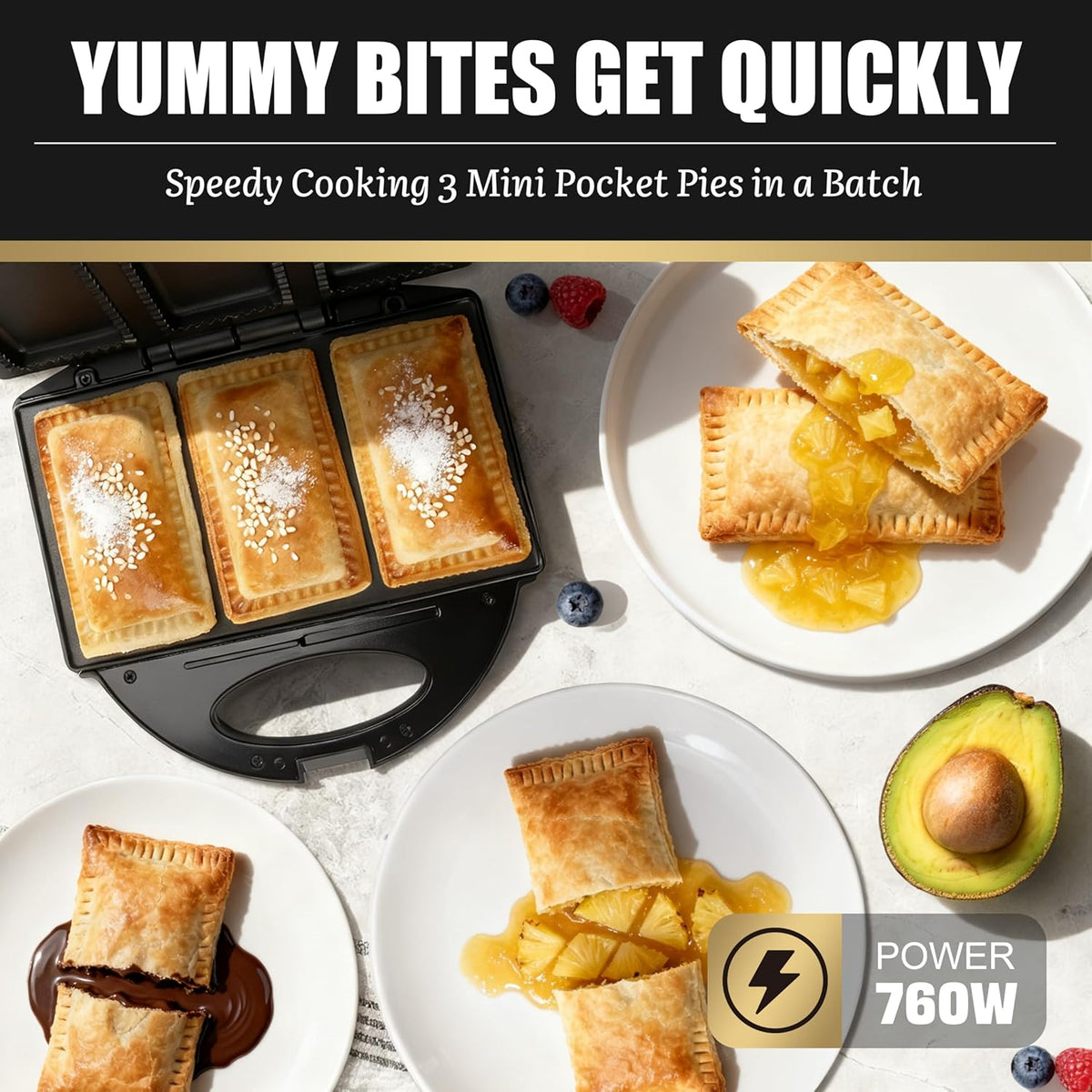 Electric Empanada Maker Machine with Press Mold, Large Dumpling Maker, Pierogi Maker Press Machine, Make 4 Psc of 6 Inches Large Empanadas, Jamaican Beef Patties,Calzones, Pocket Pies