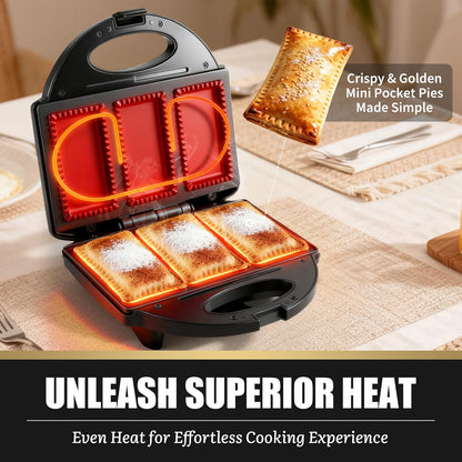 Electric Empanada Maker Machine with Press Mold, Large Dumpling Maker, Pierogi Maker Press Machine, Make 4 Psc of 6 Inches Large Empanadas, Jamaican Beef Patties,Calzones, Pocket Pies