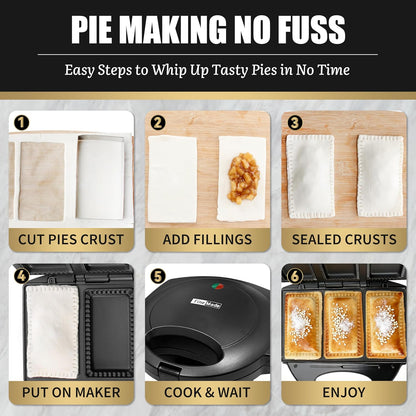 Electric Empanada Maker Machine with Press Mold, Large Dumpling Maker, Pierogi Maker Press Machine, Make 4 Psc of 6 Inches Large Empanadas, Jamaican Beef Patties,Calzones, Pocket Pies