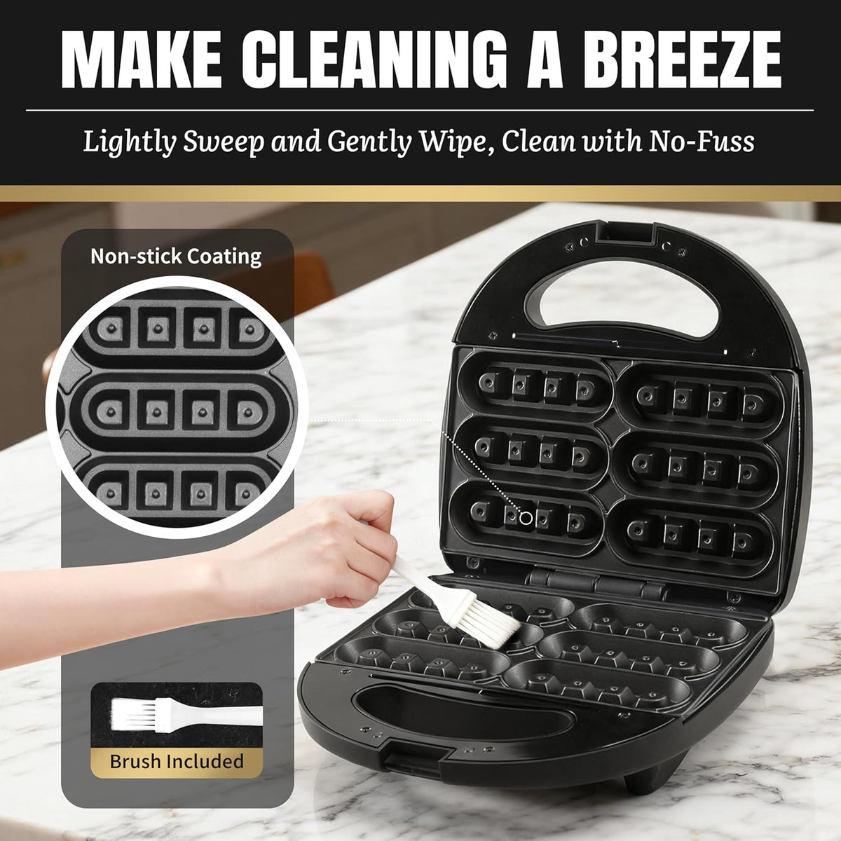 Electric Empanada Maker Machine with Press Mold, Large Dumpling Maker, Pierogi Maker Press Machine, Make 4 Psc of 6 Inches Large Empanadas, Jamaican Beef Patties,Calzones, Pocket Pies