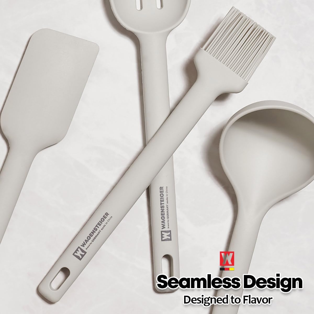 Light Gray Cooking Brush: Heat Resistant Food Grade Silicone, Non-stick Cookware Safe, Silicone Pastry & basting Brush, Flexible Bristle Design (10.63inch x 1.97inch)