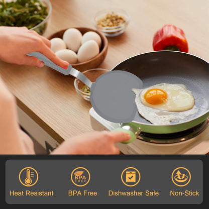Silicone Spatula Turner Set of 3, 600°F Heat Resistant, BPA Free