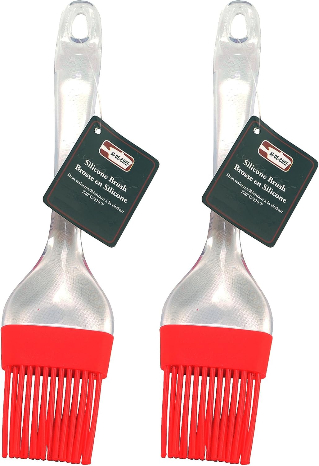 Silicone Whisk and Basting Brush Combo - Stainless Steel & Silicone Whisk for Blending, Beating & Stirring - Silicone Basting Brush, Pastry Brush, BBQ Brush. (2-Pack, Whisk, Spatula)