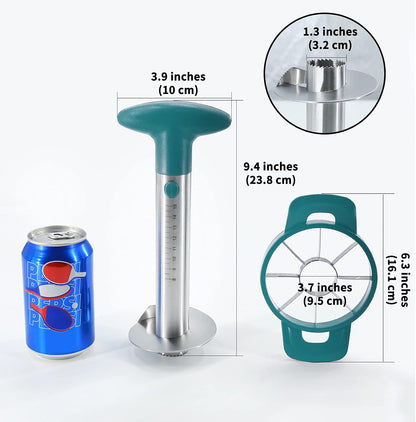 Pineapple Corer and Slicer Tool, Robust Pineapple Core Remover with Upgraded Cutter & Reinforced Thicker Blade, Stainless Steel Kitchen Fruit Gadget for Diced Pineapple Rings (Grey)