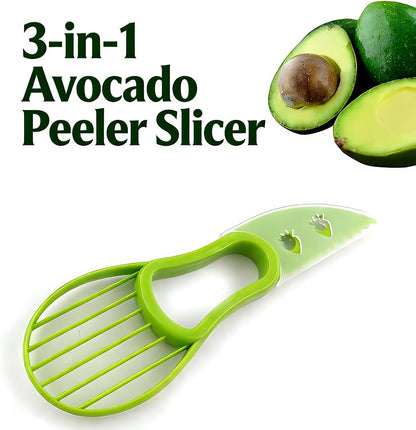 Avocado Slicer Tool, 3-in-1 Peeler Cutter and Scooper for Fruits