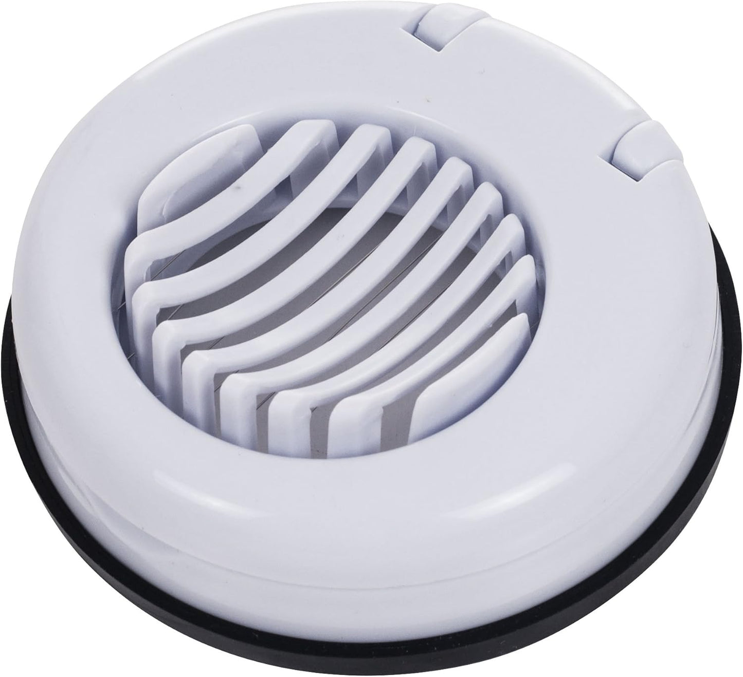 Egg Slicer with Steel Cutting Wires and Nonslip Base, White
