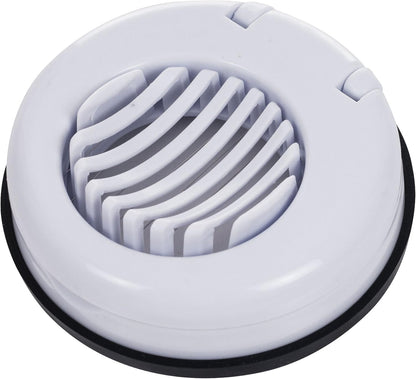 Egg Slicer with Steel Cutting Wires and Nonslip Base, White