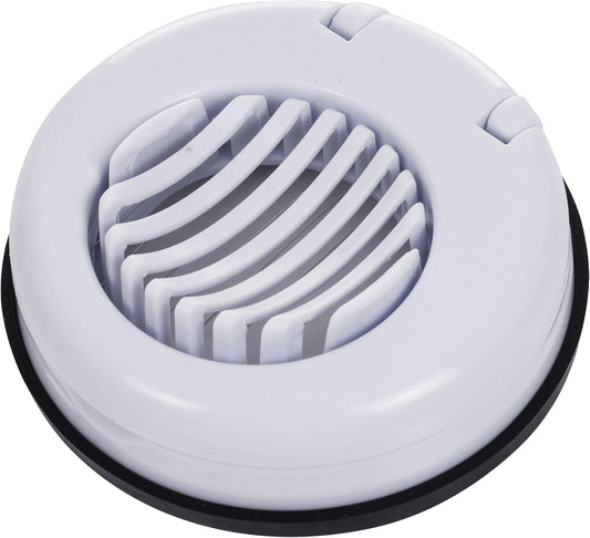 Egg Slicer with Steel Cutting Wires and Nonslip Base, White