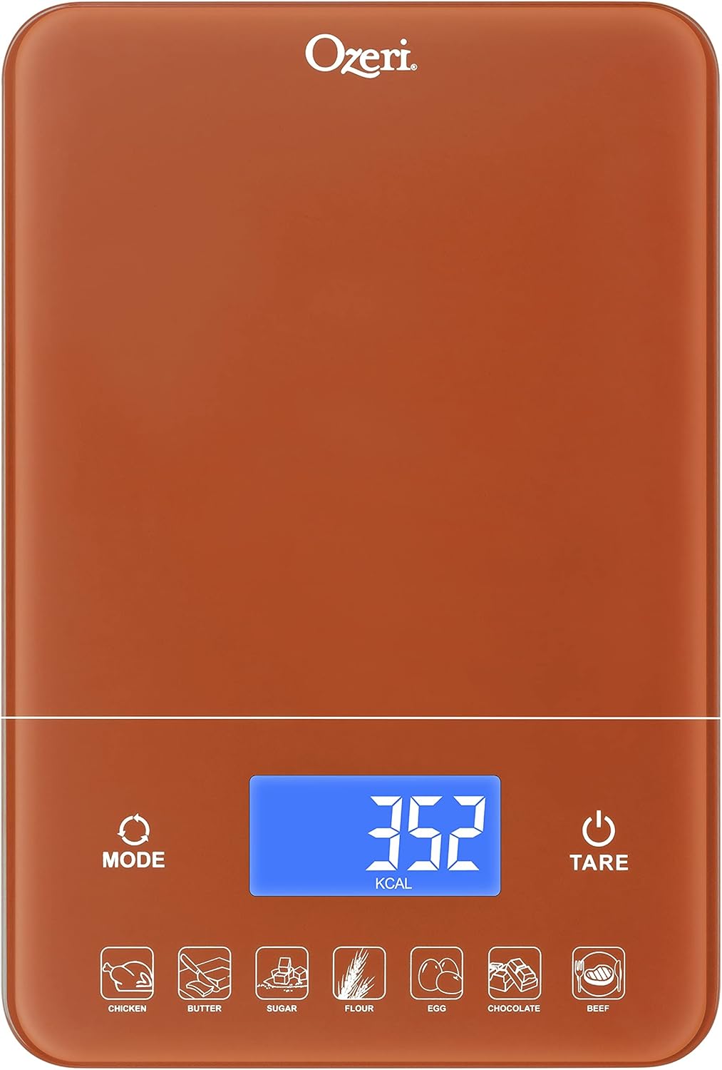 Touch III Digital Kitchen Scale with Calorie Counter, 22 lbs (10 kg), White