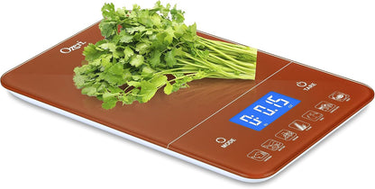 Touch III Digital Kitchen Scale with Calorie Counter, 22 lbs (10 kg), White