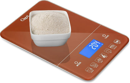 Touch III Digital Kitchen Scale with Calorie Counter, 22 lbs (10 kg), White