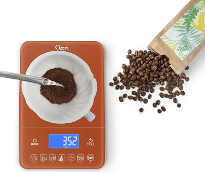 Touch III Digital Kitchen Scale with Calorie Counter, 22 lbs (10 kg), White