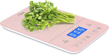 Touch III Digital Kitchen Scale with Calorie Counter, 22 lbs (10 kg), White