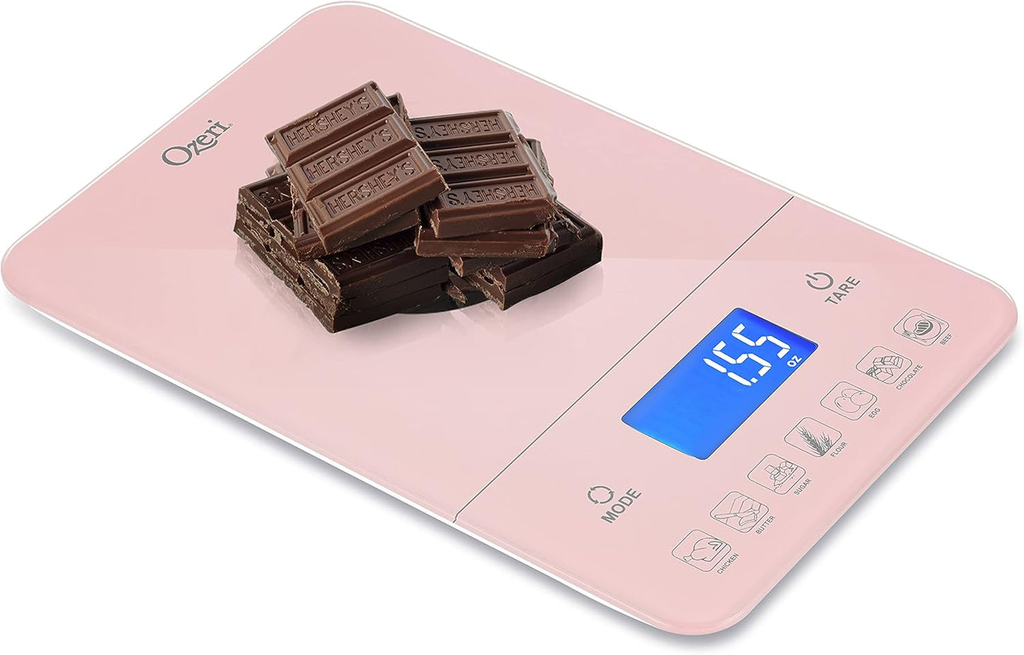 Touch III Digital Kitchen Scale with Calorie Counter, 22 lbs (10 kg), White