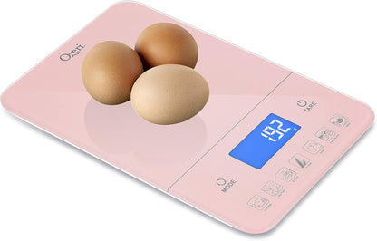 Touch III Digital Kitchen Scale with Calorie Counter, 22 lbs (10 kg), White