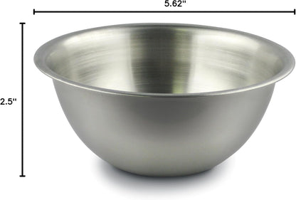Fox Run Large Stainless Steel Mixing Bowl, 6.25-Quart, 11.75 x 5.5 inches, Metallic