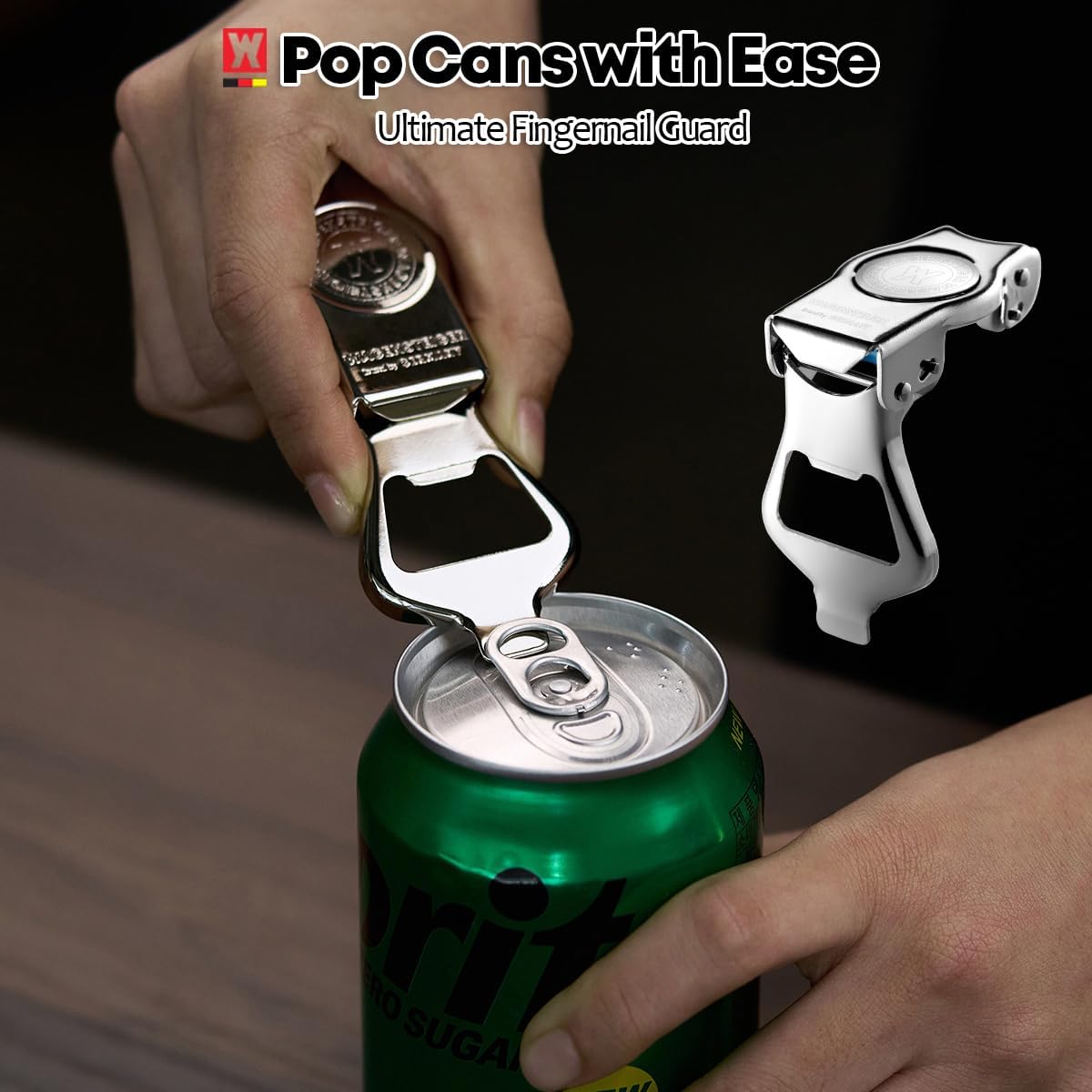 SUS304 Stainless Steel 3-in-1 Bottle Opener | Bottle Replacement Cap for Soda & Beer | Carbonated Drink Resealer | Soda Can Tab Opener | Stainless Multi-Use Beverage Tool