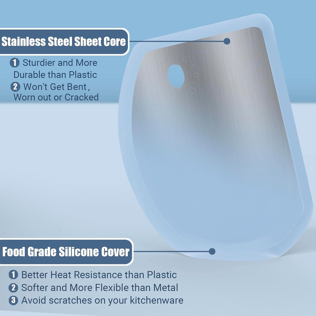 Flexible Curved Edge Silicone Bowl Scraper Dough Scraper Baking Bread