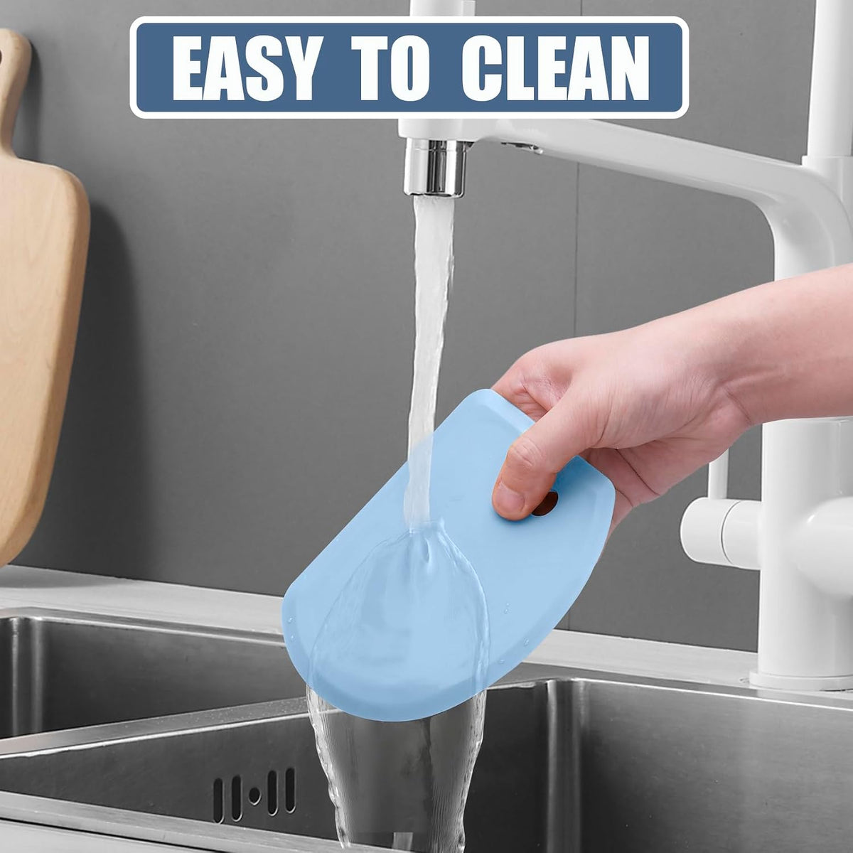 Flexible Curved Edge Silicone Bowl Scraper Dough Scraper Baking Bread