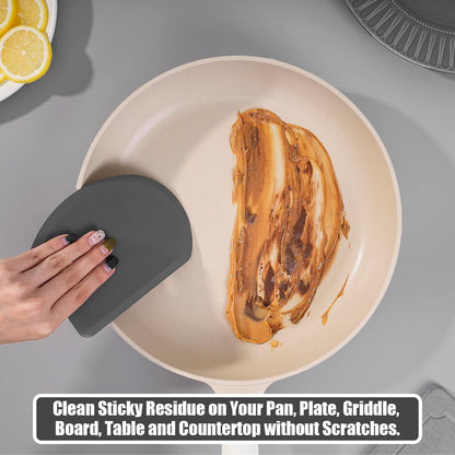 Flexible Curved Edge Silicone Bowl Scraper Dough Scraper Baking Bread