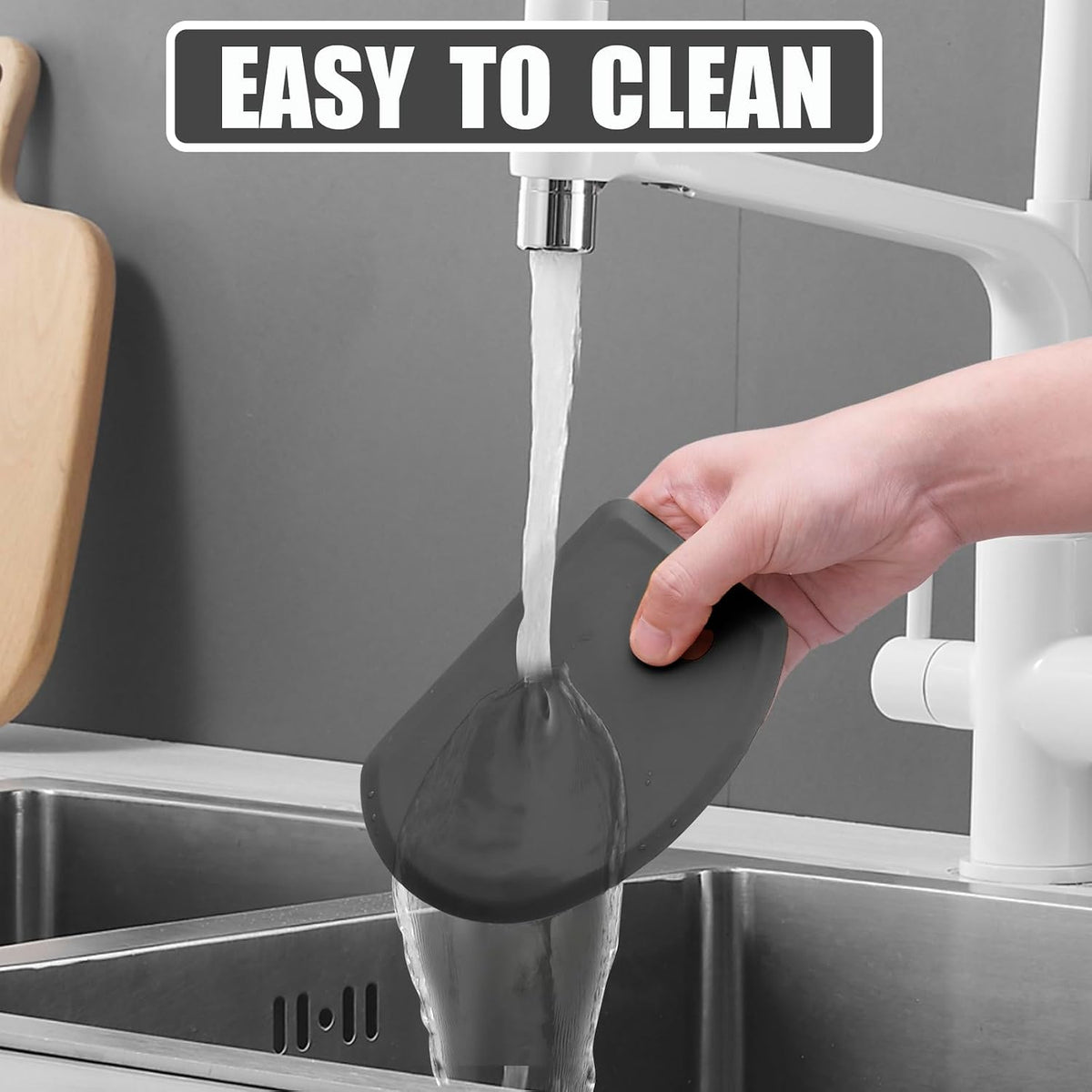 Flexible Curved Edge Silicone Bowl Scraper Dough Scraper Baking Bread