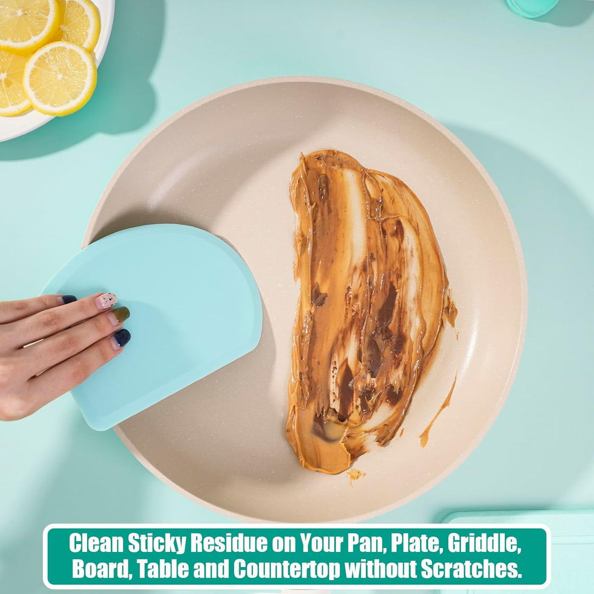 Flexible Curved Edge Silicone Bowl Scraper Dough Scraper Baking Bread