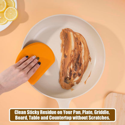 Flexible Curved Edge Silicone Bowl Scraper Dough Scraper Baking Bread
