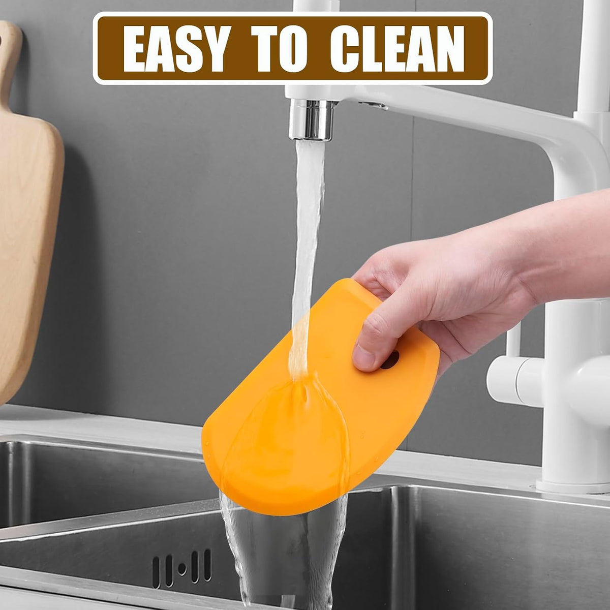 Flexible Curved Edge Silicone Bowl Scraper Dough Scraper Baking Bread