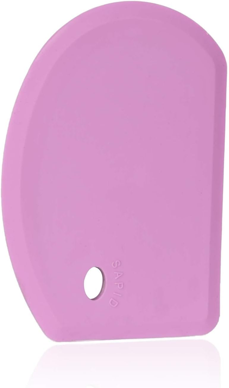 Flexible Curved Edge Silicone Bowl Scraper Dough Scraper Baking Bread