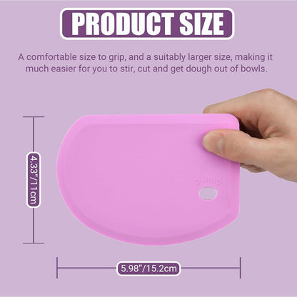 Flexible Curved Edge Silicone Bowl Scraper Dough Scraper Baking Bread