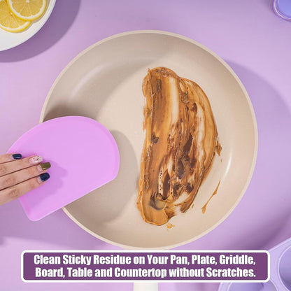 Flexible Curved Edge Silicone Bowl Scraper Dough Scraper Baking Bread