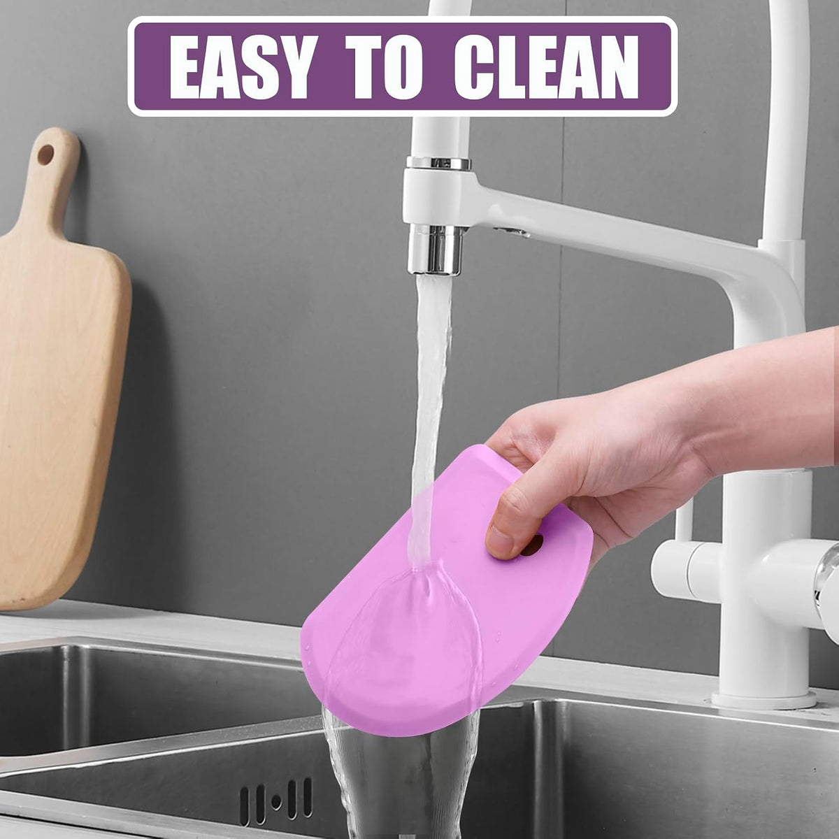 Flexible Curved Edge Silicone Bowl Scraper Dough Scraper Baking Bread