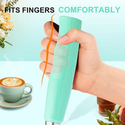 Handheld Milk Frother Wand for Coffee, Rechargeable Electric Whisk - Colors A