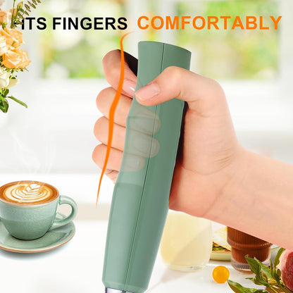 Handheld Milk Frother Wand for Coffee, Rechargeable Electric Whisk - Colors A