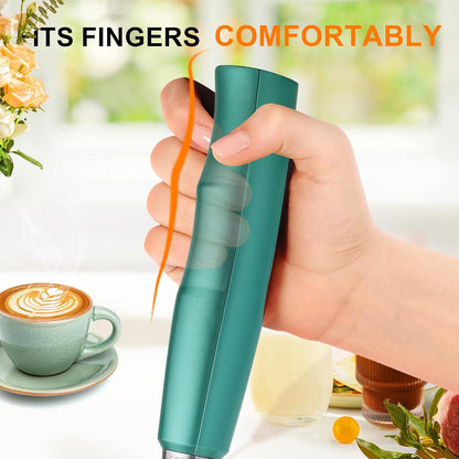 Handheld Milk Frother Wand for Coffee, Rechargeable Electric Whisk - Colors A