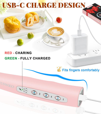 Handheld Milk Frother Wand for Coffee, Rechargeable Electric Whisk - Colors A