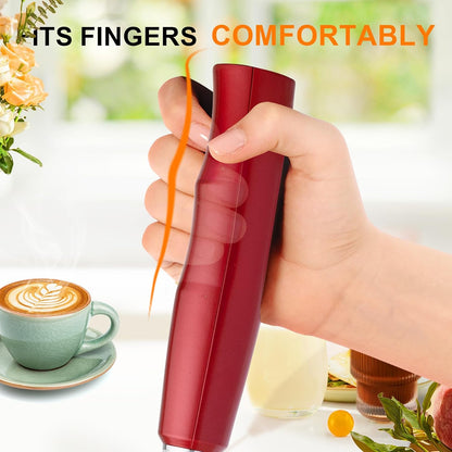 Handheld Milk Frother Wand for Coffee, Rechargeable Electric Whisk - Colors A
