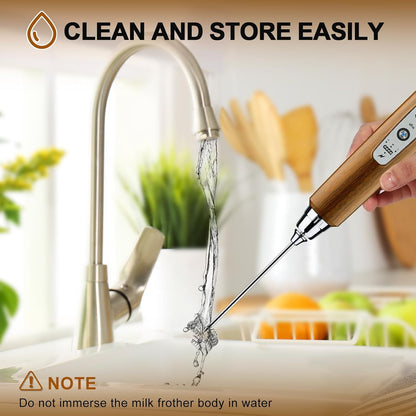 Handheld Milk Frother Wand for Coffee, Rechargeable Electric Whisk - Colors A