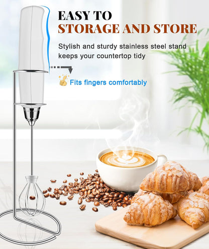 Handheld Milk Frother Wand for Coffee, Rechargeable Electric Whisk - Colors A