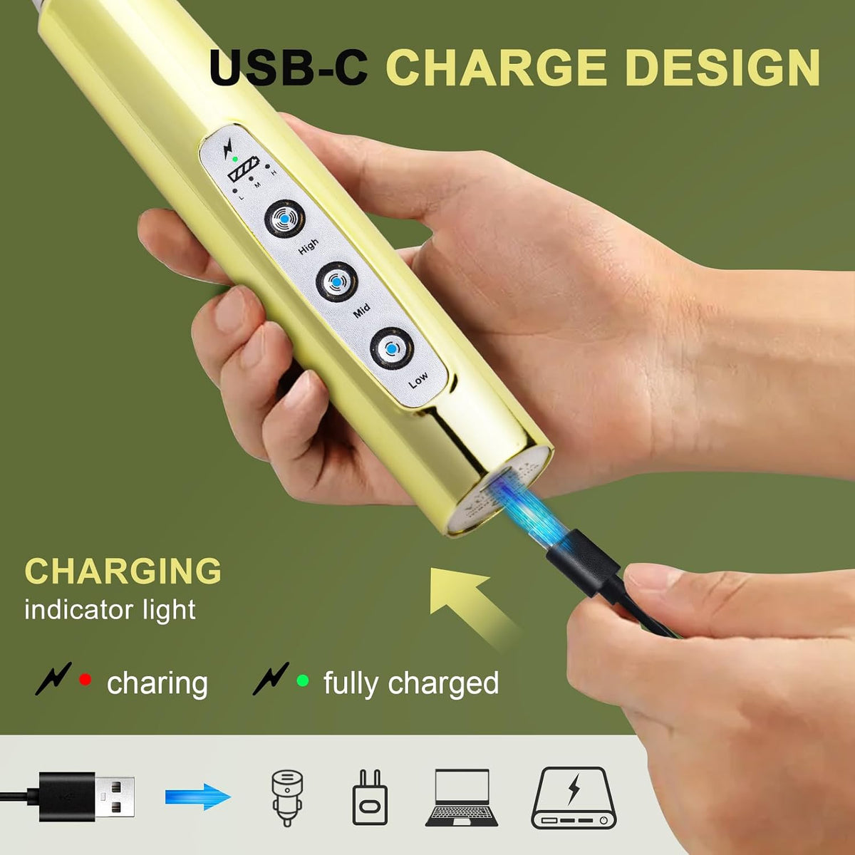 Handheld Milk Frother Wand for Coffee, Rechargeable Electric Whisk - Colors A
