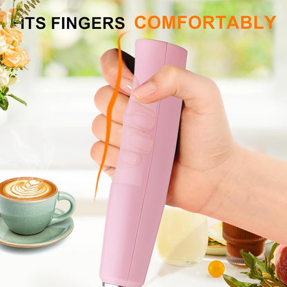 Handheld Milk Frother Wand for Coffee, Rechargeable Electric Whisk - Colors A