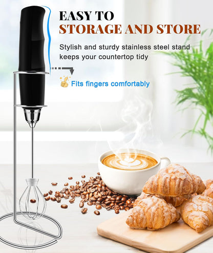 Handheld Milk Frother Wand for Coffee, Rechargeable Electric Whisk - Colors A