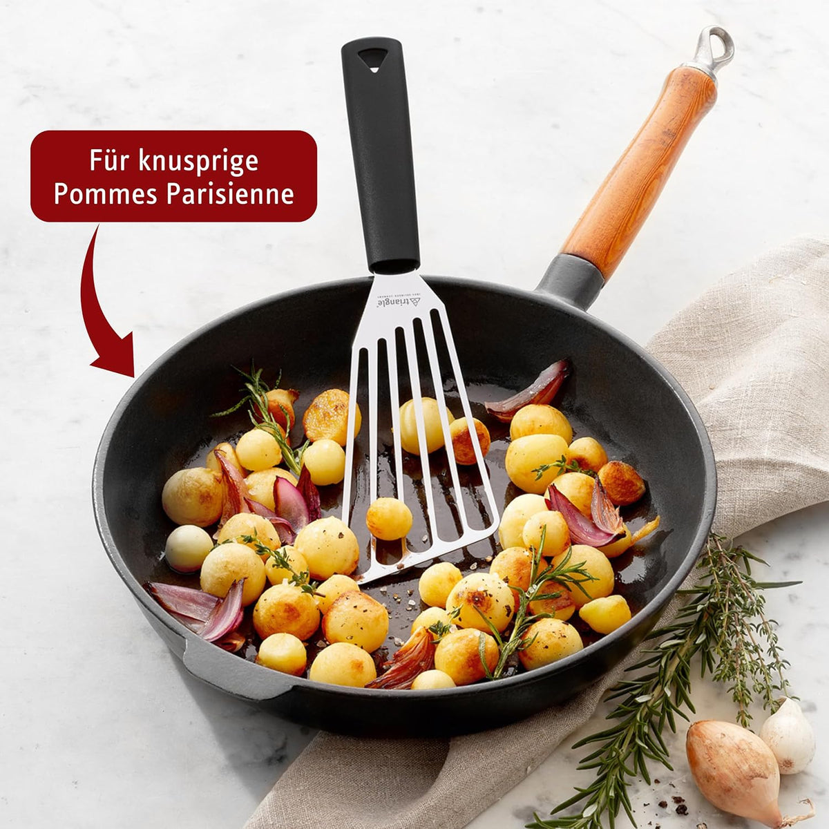 Double Melon Baller - Two-Sided 0.9/1.2 in (22/30 mm) Stainless Steel Scoops for Fruits, Vegetables, Butter & More - Comfortable Handle - Dishwasher Safe - Made in Germany