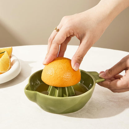 Ceramic Lemon Juicer Reamer Manual Citrus Lime Hand Squeezer Bowl Handheld