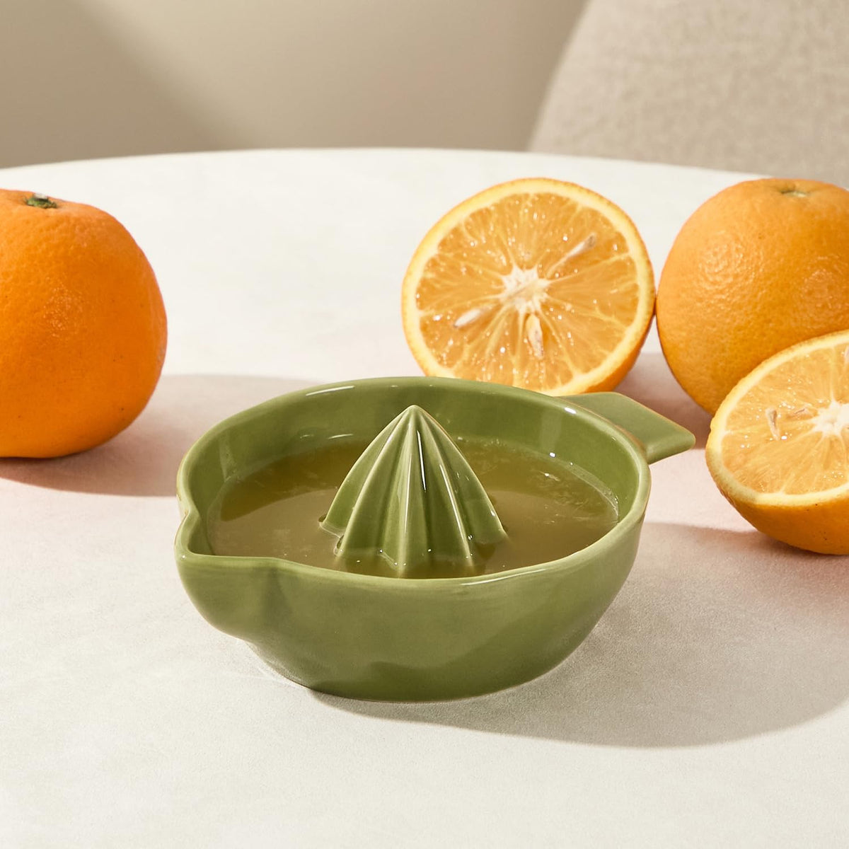 Ceramic Lemon Juicer Reamer Manual Citrus Lime Hand Squeezer Bowl Handheld