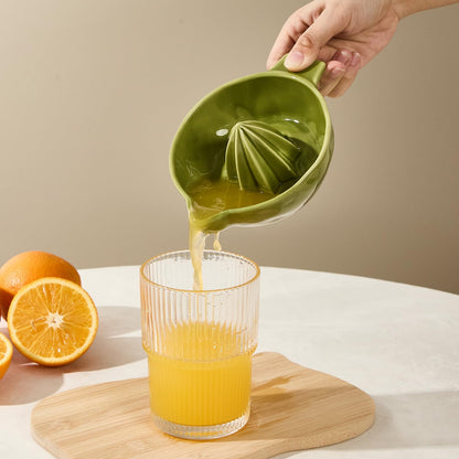 Ceramic Lemon Juicer Reamer Manual Citrus Lime Hand Squeezer Bowl Handheld